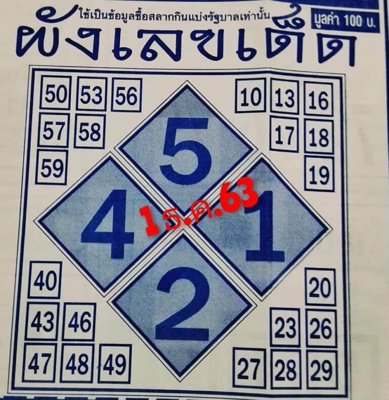 เลขผังเลขเด็ด1ธ.ค.63